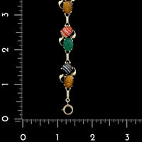 14K Yellow Gold Estate Scarab Bracelet