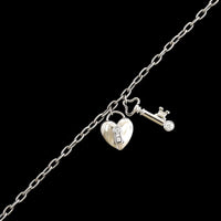 Tiffany & Co. Platinum Estate Heart Lock and Key Bracelet