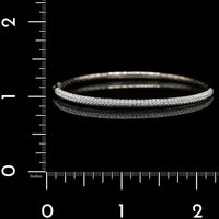 Memoire 18K White Gold Estate Diamond Bangle