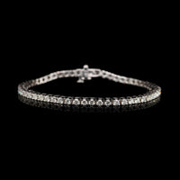 14K White Gold Estate Diamond Tennis Bracelet
