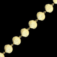 14K Yellow Gold Estate Shell Bracelet
