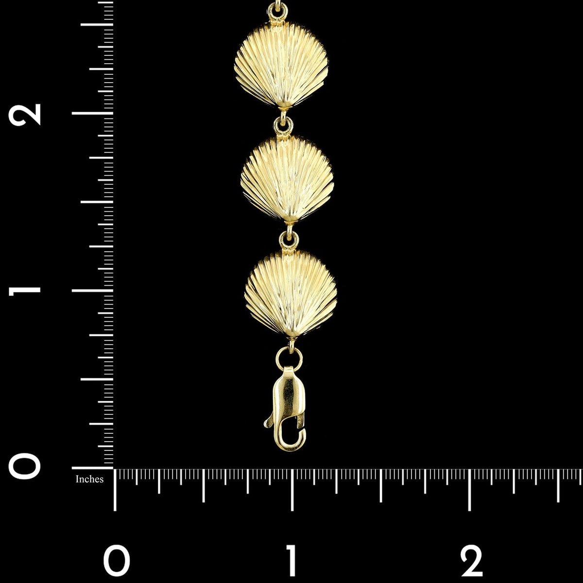 14K Yellow Gold Estate Shell Bracelet
