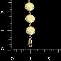 14K Yellow Gold Estate Shell Bracelet