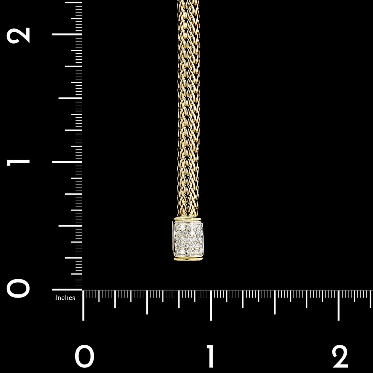 John Hardy 18K Yellow Gold Estate Icon Diamond Bracelet