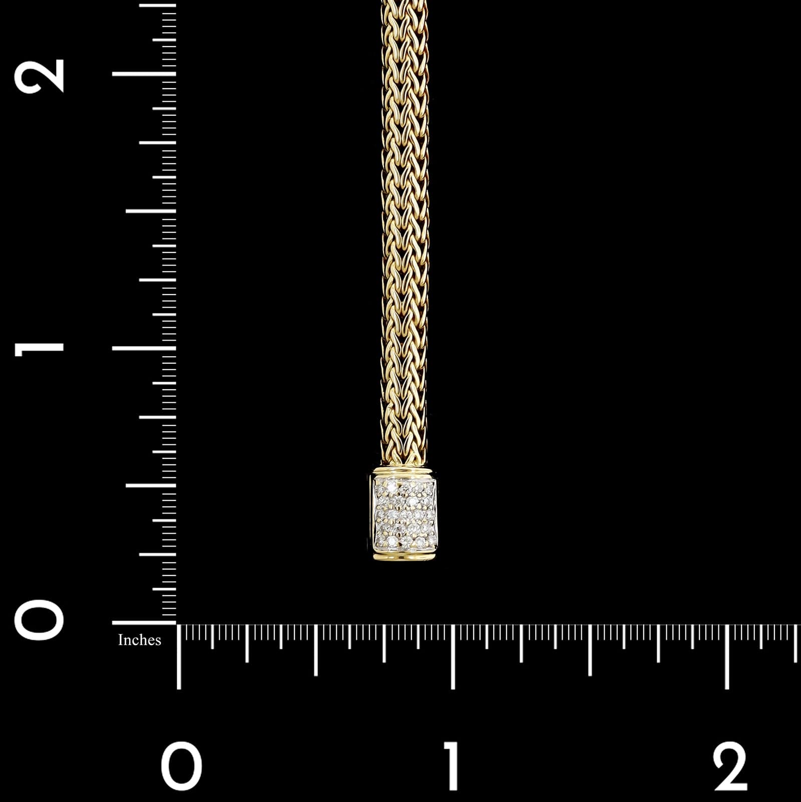 John Hardy 18K Yellow Gold Estate Icon Diamond Bracelet