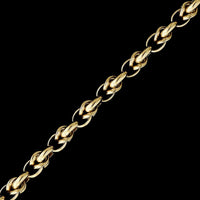 14K Yellow Gold Estate Fancy Oval Link Bracelet