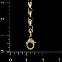 14K Yellow Gold Estate Fancy Oval Link Bracelet