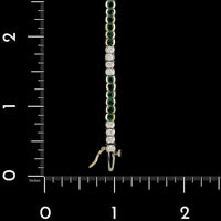 14K Two-tone Gold Estate Emerald and Diamond Bracelet