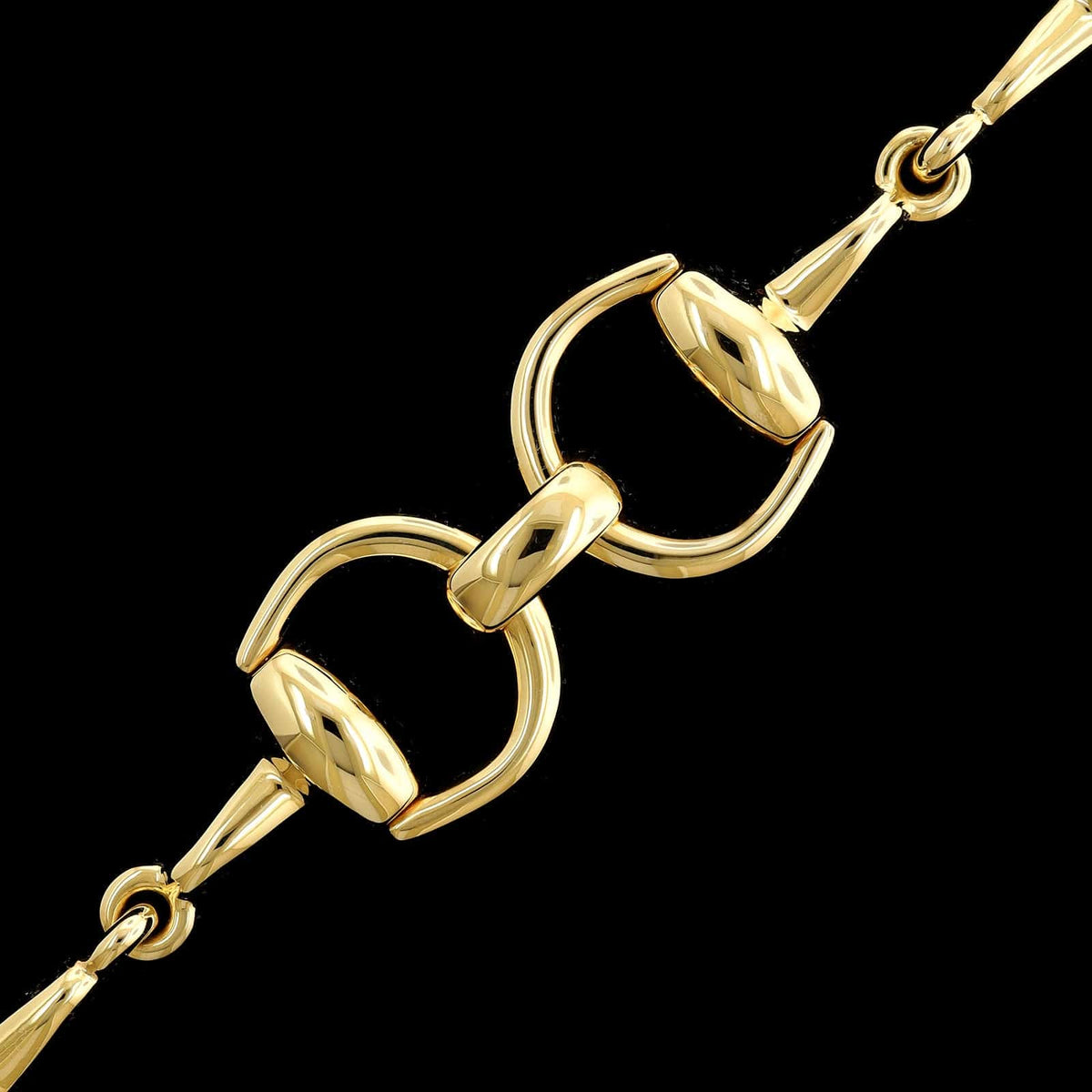 Gucci 18K Yellow Gold Estate Horsebit Bracelet