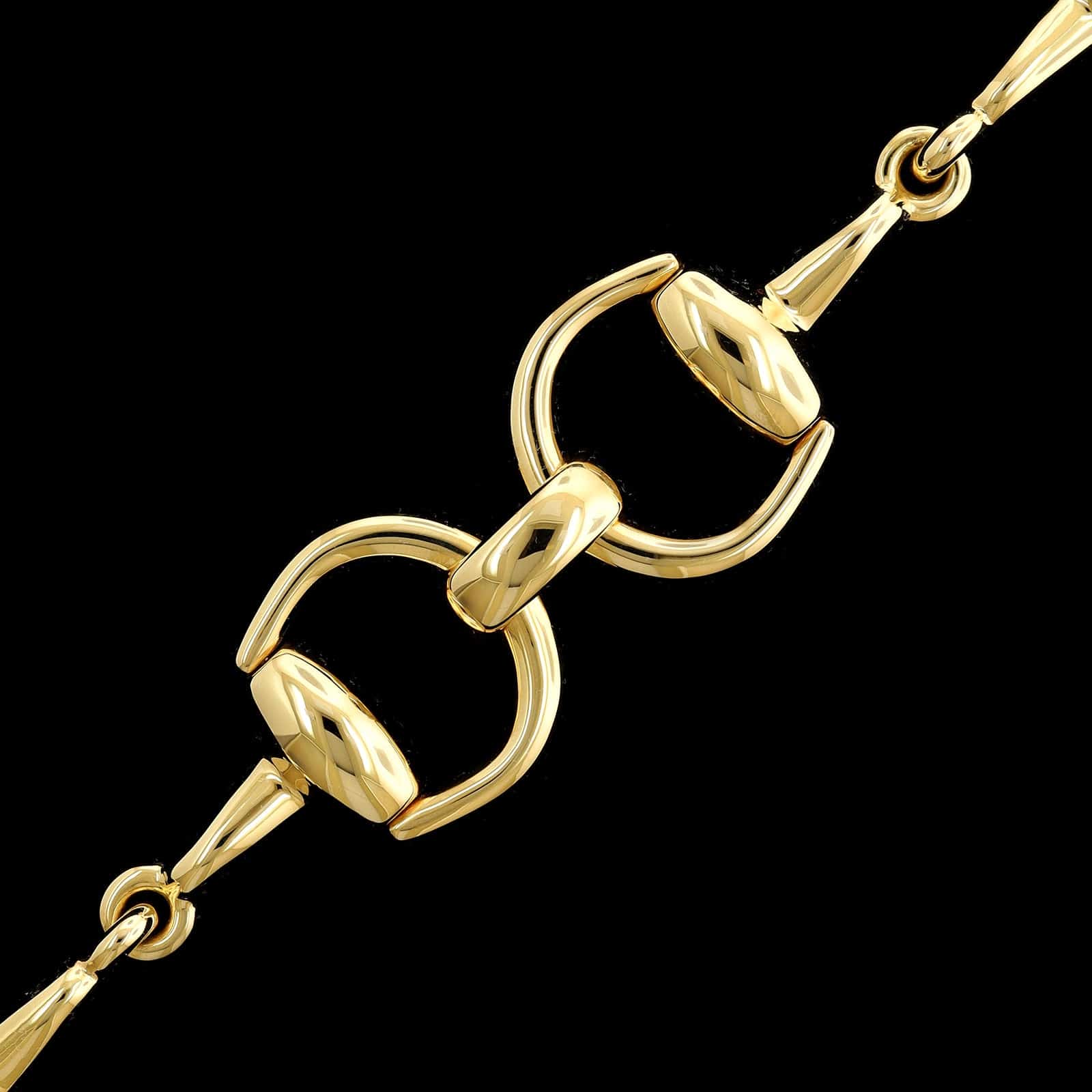 Gucci 18K Yellow Gold Estate Horsebit Bracelet