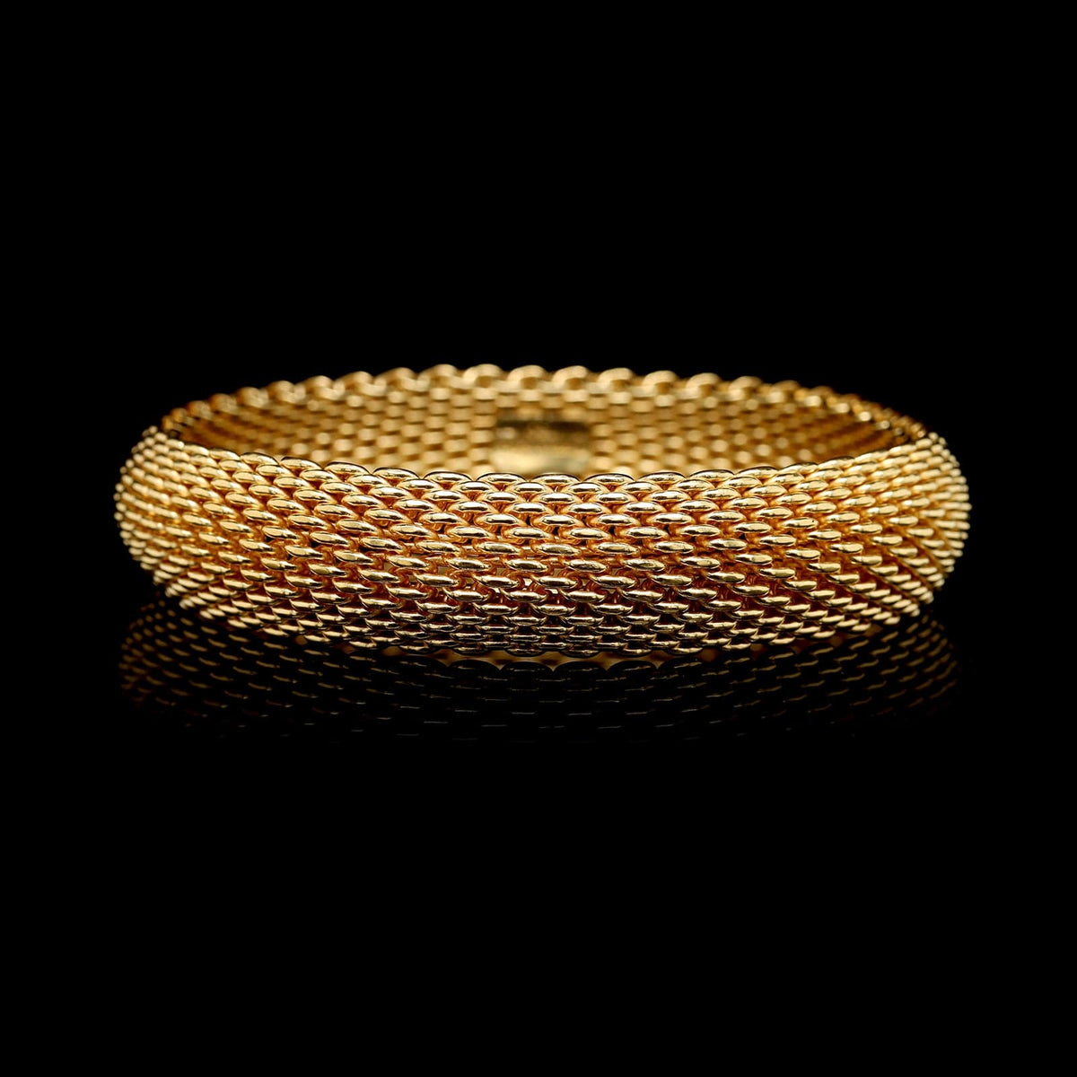 Tiffany & Co. 18K Yellow Gold Estate Somerset Mesh Bracelet