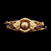 Vintage 14K Yellow Gold Estate Hinged Bracelet
