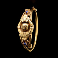 Vintage 14K Yellow Gold Estate Hinged Bracelet