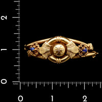 Vintage 14K Yellow Gold Estate Hinged Bracelet