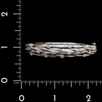 14K White Gold Estate Diamond Bangle