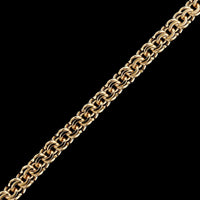 18K Yellow Gold Estate Double Link Charm Bracelet