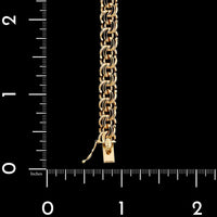 18K Yellow Gold Estate Double Link Charm Bracelet