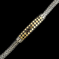 John Hardy Sterling Silver and 18K Yellow Gold Estate Dot Bracelet