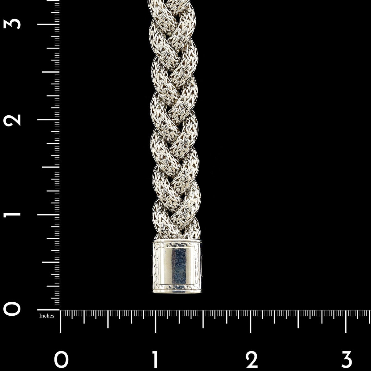 John Hardy Sterling Silver Estate Braided Chain Bracelet