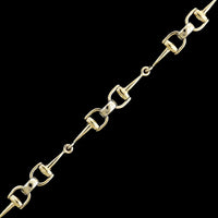 14K Two-tone Gold Estate Horse Bit Link Bracelet
