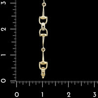 14K Two-tone Gold Estate Horse Bit Link Bracelet