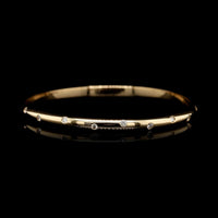 18K Yellow Gold Estate Diamond Bangle