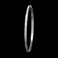 18K White Gold Estate Diamond Bangle