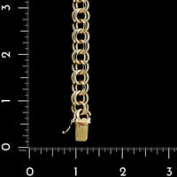 14K Yellow Gold Estate Double Link Charm Bracelet