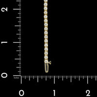 18K Yellow Gold Estate Diamond Tennis Bracelet