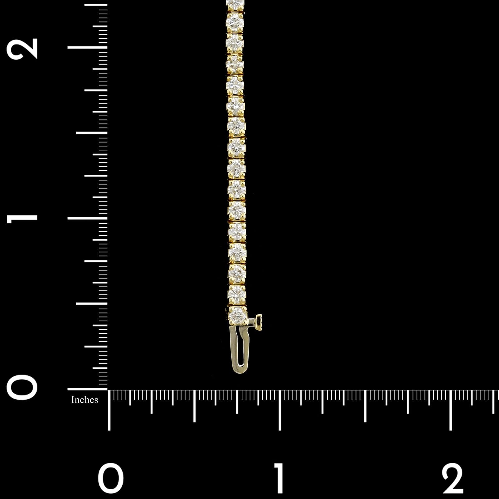 18K Yellow Gold Estate Diamond Tennis Bracelet