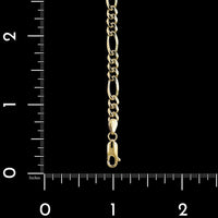 14K Yellow Gold Estate Figaro Link Bracelet