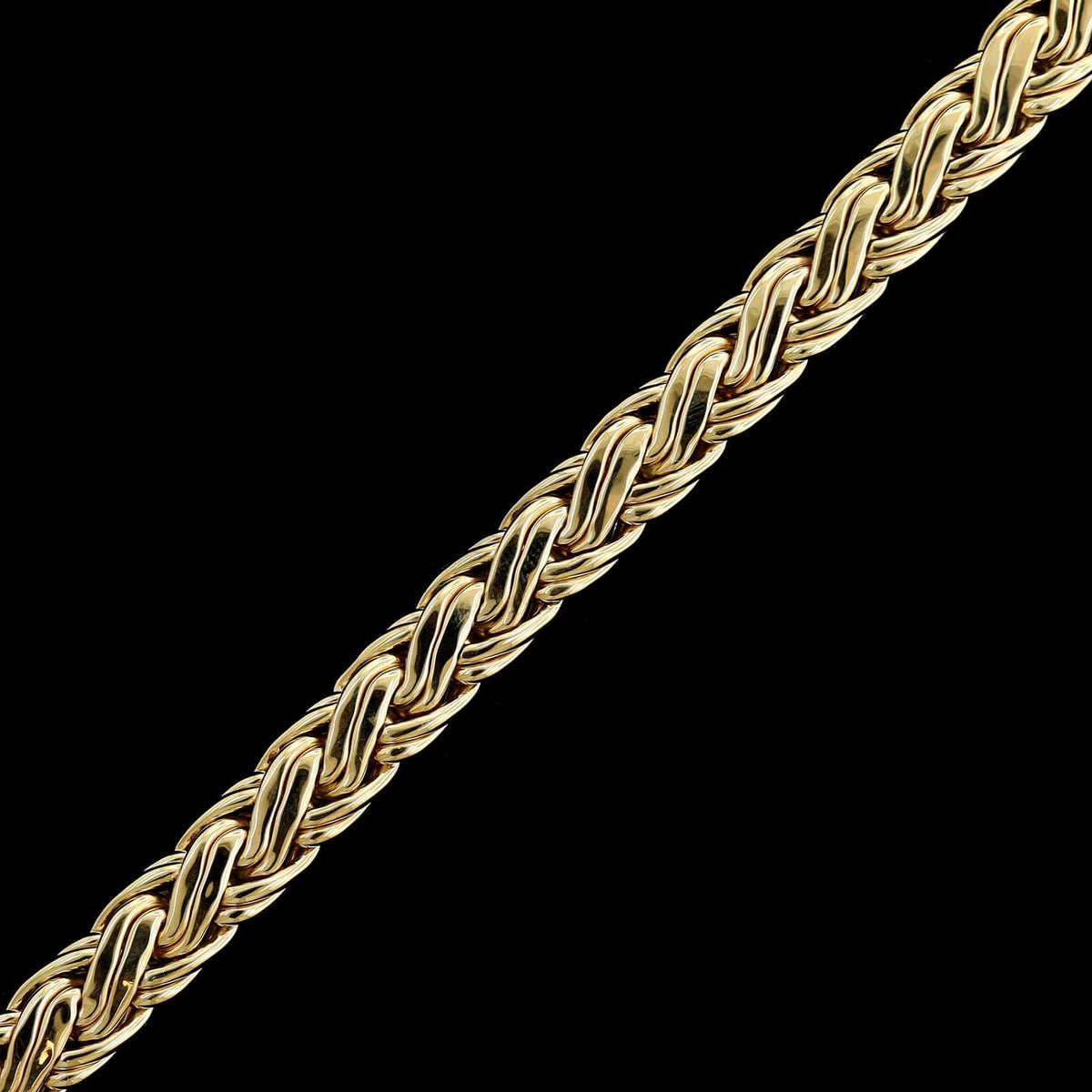 Tiffany & Co. 14K Yellow Gold Estate Woven Link Bracelet