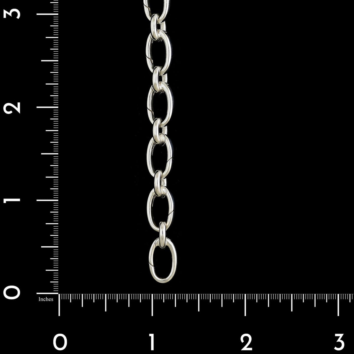 Tiffany & Co. Sterling Silver Estate Oval Clasping Link Charm Bracelet