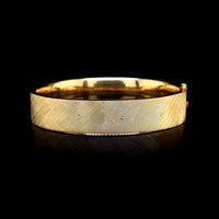 18K Yellow Gold Estate Florentine Bangle