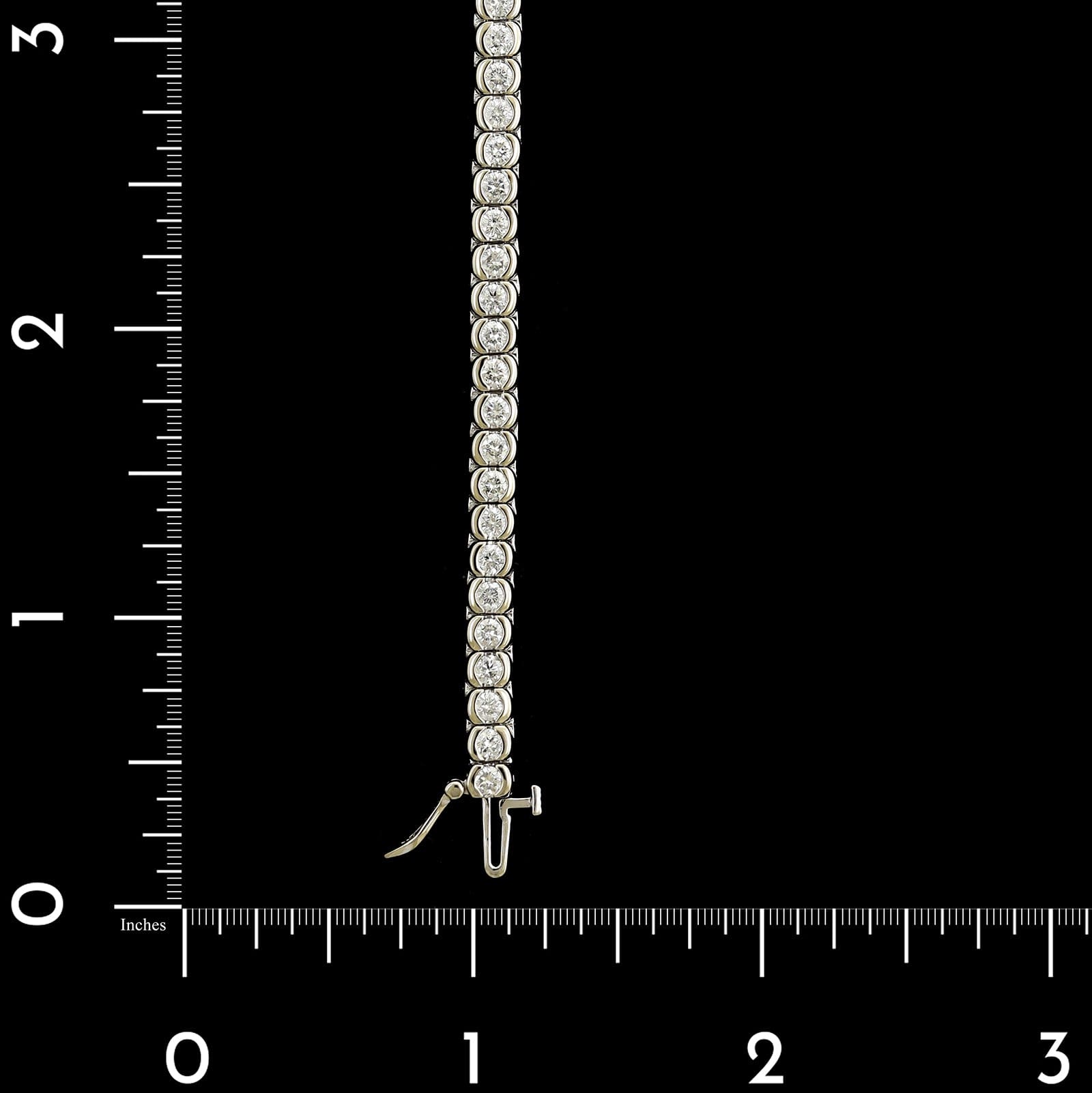14K White Gold Estate Diamond Tennis Bracelet