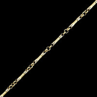 14K Two-tone Gold Estate Bar Link Bracelet
