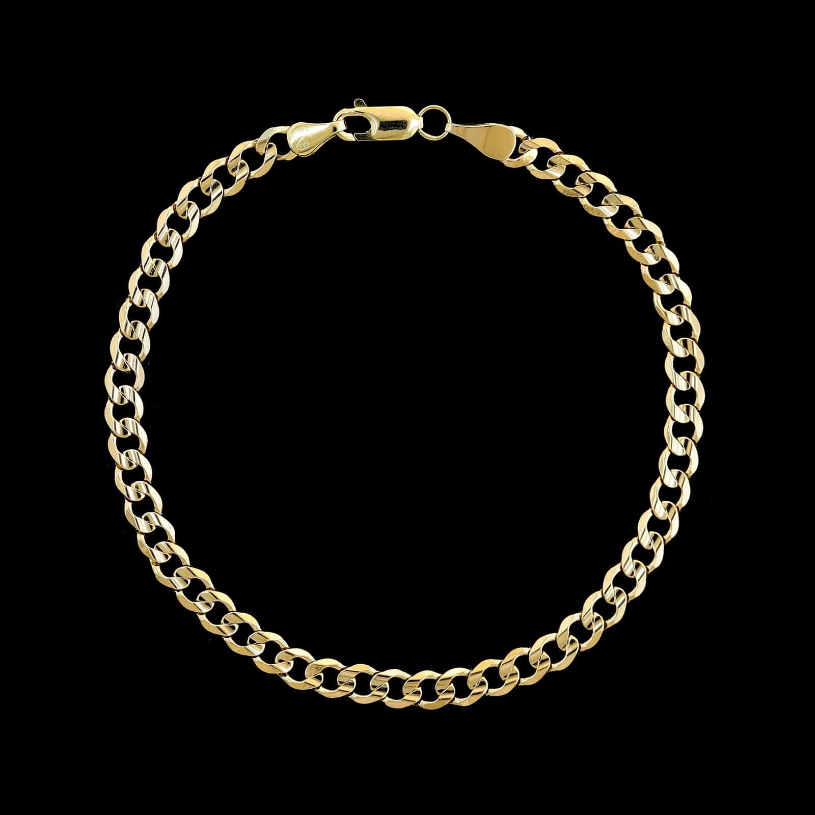 14K Yellow Gold Curb Link Bracelet