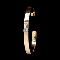 14K Yellow Gold Estate Diamond Cuff Bracelet