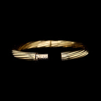 18K Yellow Gold Estate Hinged Bangle