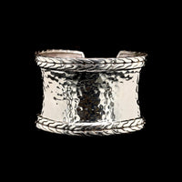 John Hardy Sterling Silver Estate Palu Hammered Cuff Bracelet