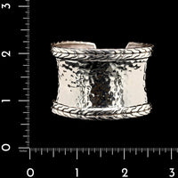 John Hardy Sterling Silver Estate Palu Hammered Cuff Bracelet