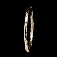 14K Tricolor Gold Estate Hinged Bracelet