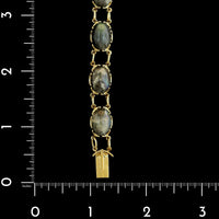 18K Yellow Gold Estate Labradorite Cabochon Bracelet