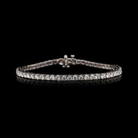 14K White Gold Estate Diamond Tennis Bracelet