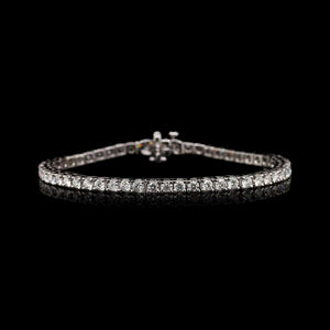 14K White Gold Estate Diamond Tennis Bracelet
