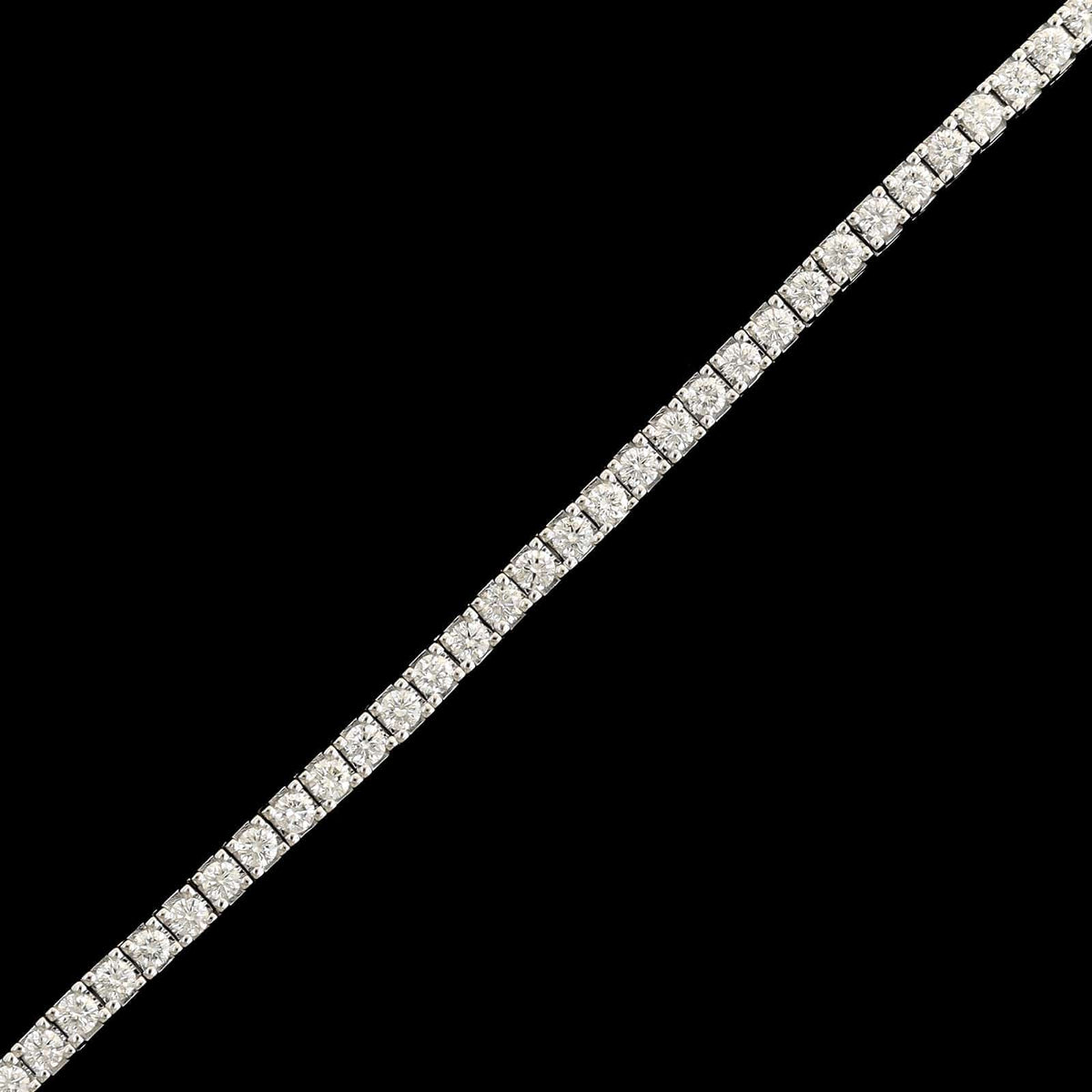 14K White Gold Estate Diamond Tennis Bracelet