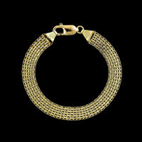 14K Yellow Gold Estate Bismark Link Bracelet