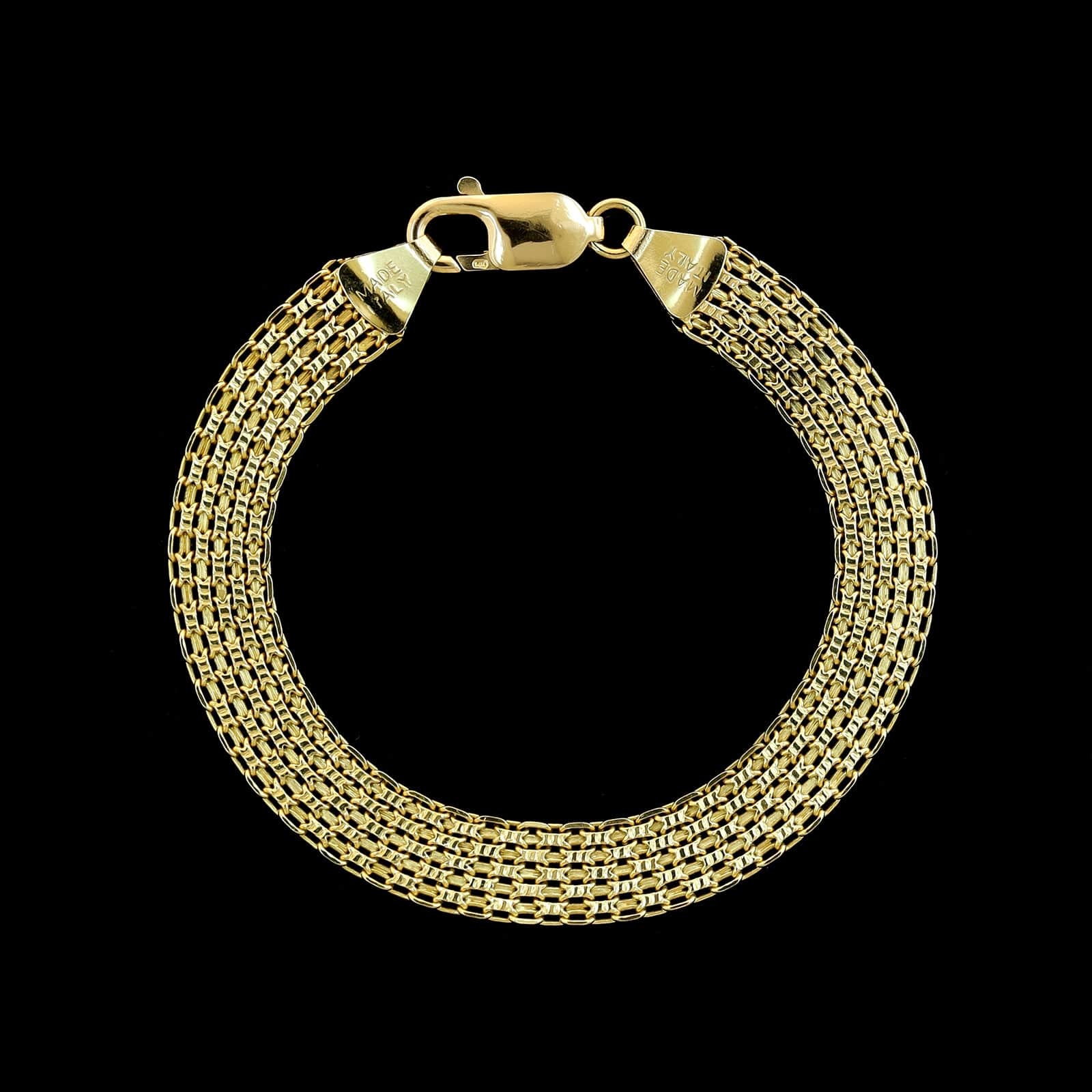 14K Yellow Gold Estate Bismark Link Bracelet