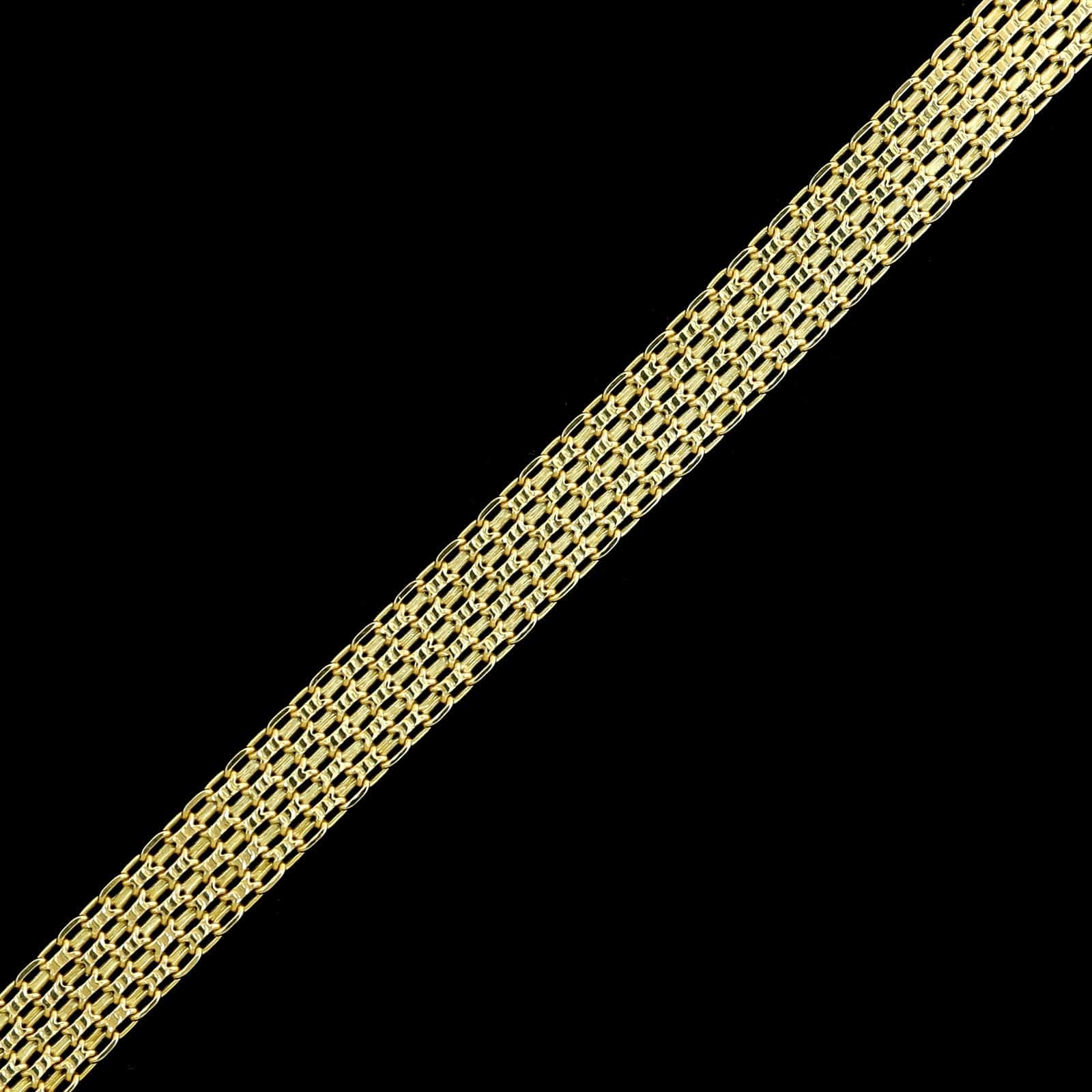 14K Yellow Gold Estate Bismark Link Bracelet