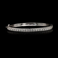 Leslie Greene 18K White Gold Estate Diamond Bangle